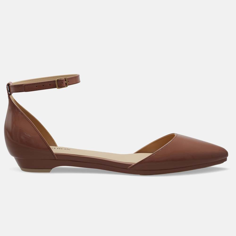 CONVERTIBLE HEEL - Pashion 1.0 The D'Orsay Walnut Patent Block 3 Inch - Picture 6 of 7